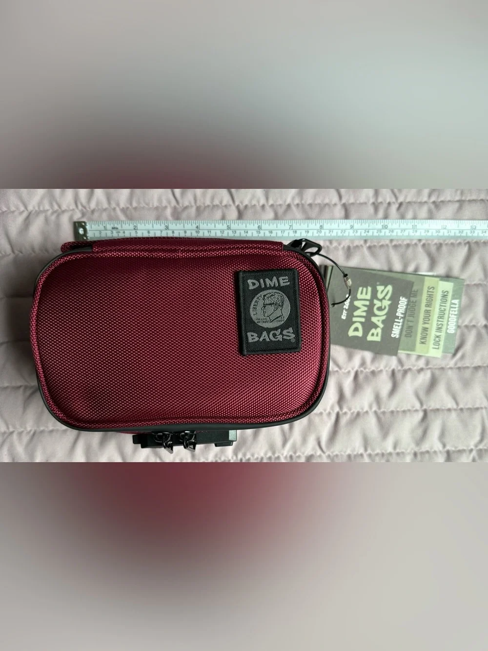 *SALE* 7” Goodfella - Oxblood - Smell Proof Combo Lock Bag